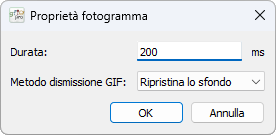 Impostazione della durata del frame GIF